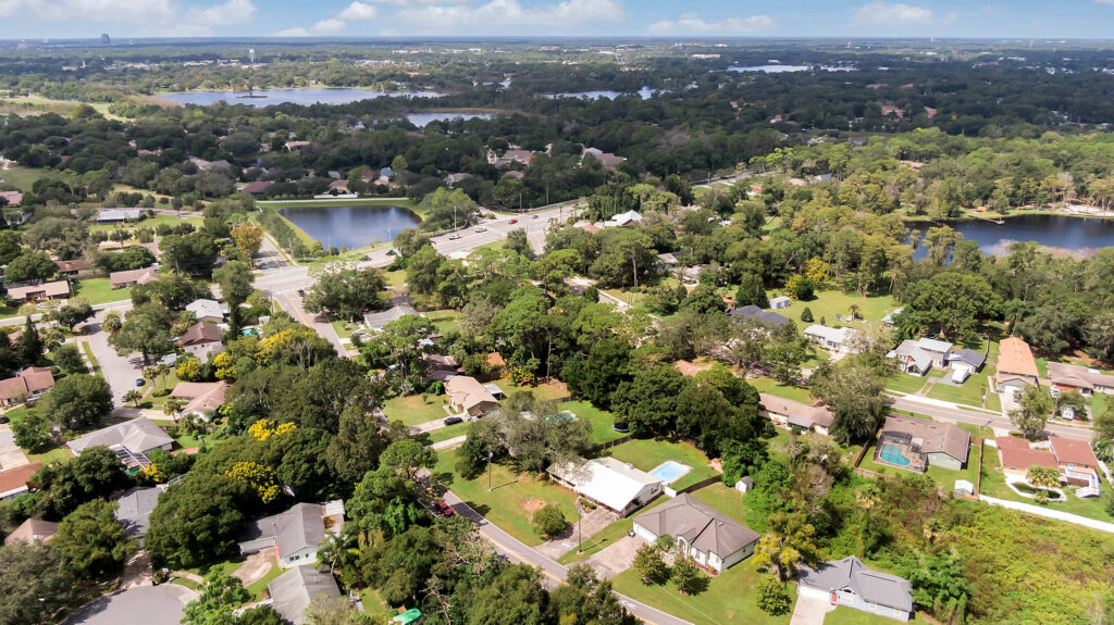 homes for sale in Casselberry FL aerial view
