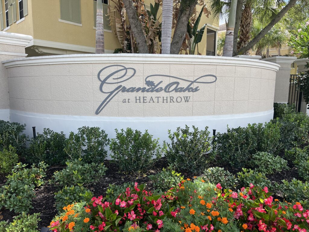 Grande Oaks at Heathrow Lake Mary FL Sign