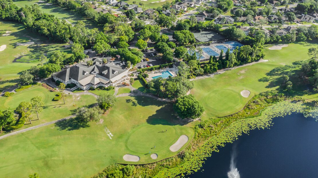 homes for sale DeBary Golf and Country Club DeBary FL aerial view clubhouse and golf course