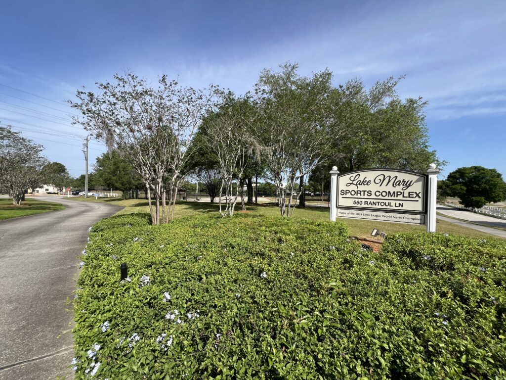 lake mary sports complex entrance sign