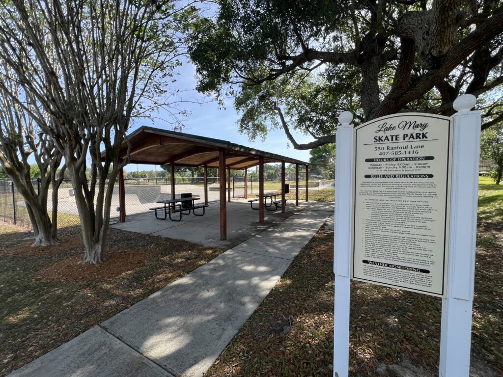 lake mary sports complex skate park pavilion