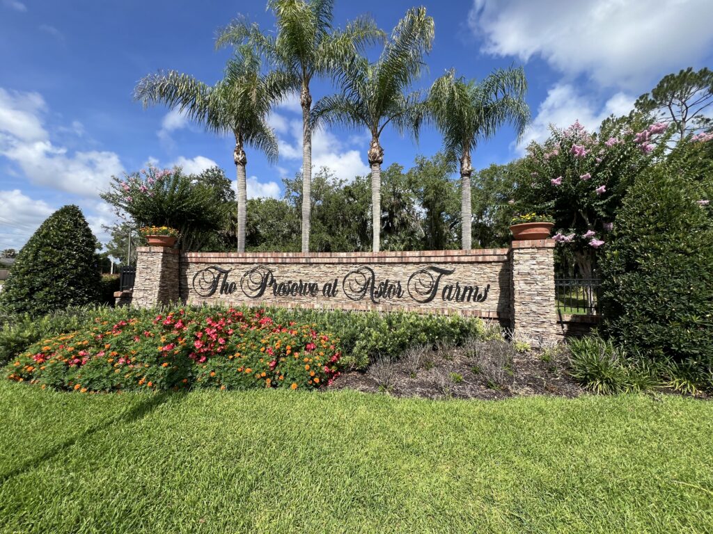 homes for sale in Preserve at Astor Farms Sanford FL entrance sign