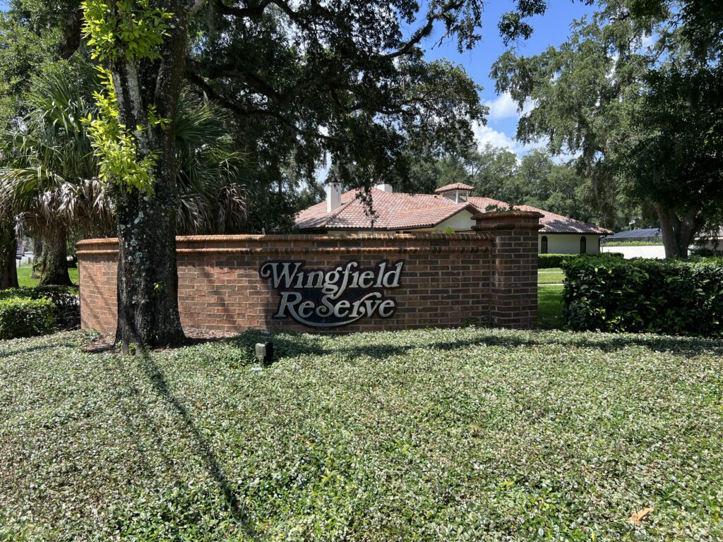 wingfield reserve longwood fl entrance sign