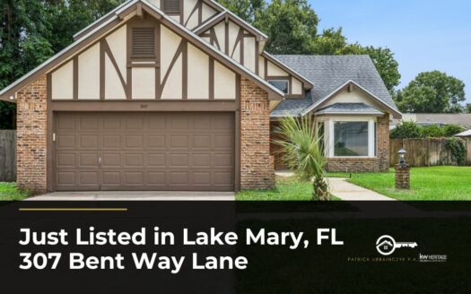 Just listed home for sale at 307 Bent Way Lane in Lake Mary FL