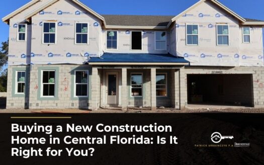 New construction home under construction in Central Florida