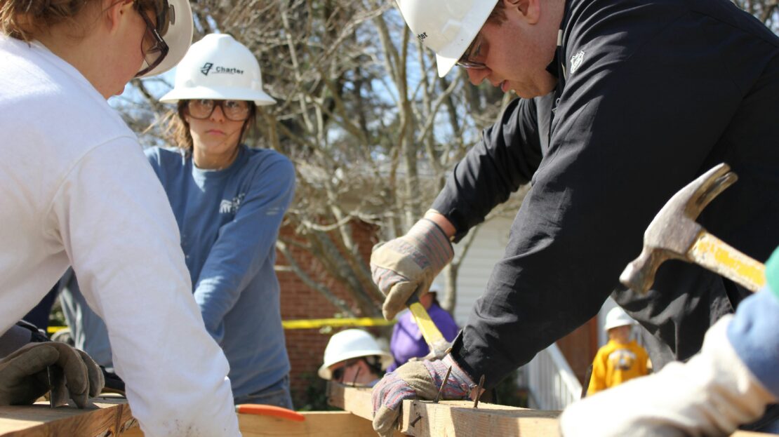 Habitat for Humanity Volunteers Building an Affordable Home