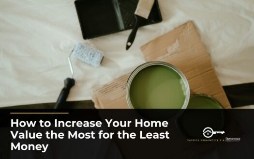 Paint supplies for a home improvement project to increase your home value