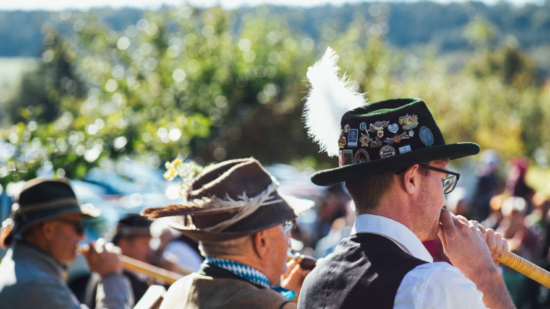 Oktoberfest hat with pins, October festivals happening in Central Florida