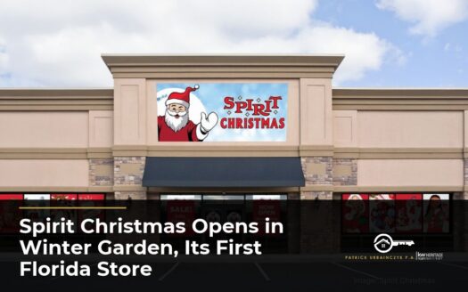 Spirit Christmas storefront with a Santa sign, the holiday store from the creators of Spirit Halloween